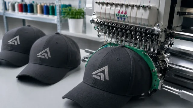 Bordado profesional en gorra personalizada para empresas