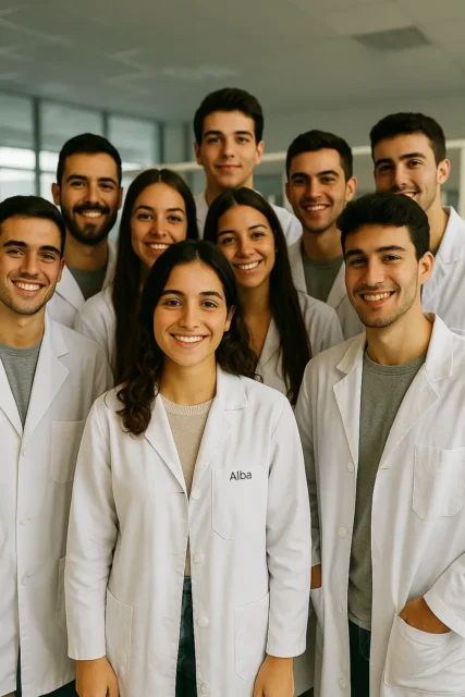 Bata de laboratorio personalizada para estudiantes